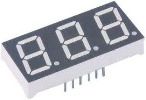 EMERGING TECHNOLOGIES 3 PCS 7 Segment 0.36 Inch 3 Digit 11 Pins Red LED ...