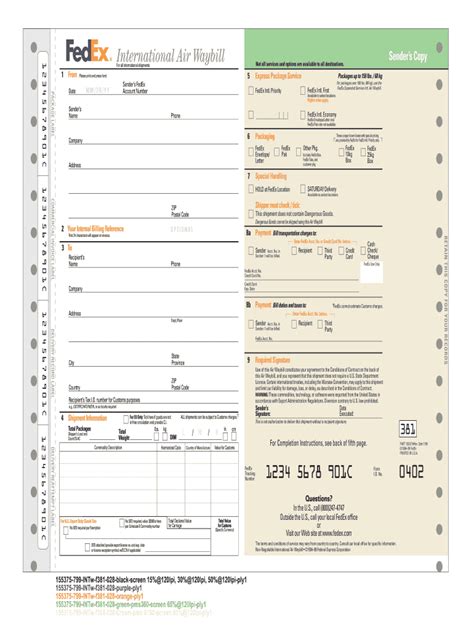 Image result for FedEx Printable Forms