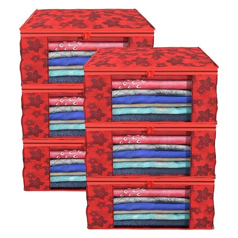 Kuber Industries Clothes Organizer For Wardrobe (Pack of 6) - Storage ...