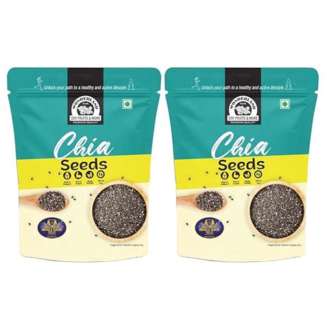 Wonderland Foods 500g (250g X 2) Raw & Unroasted Chia Seeds Pouch Pack ...