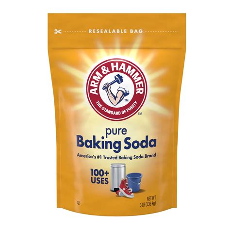 ARM & HAMMER Pure Baking Soda, For Baking, Cleaning & Deodorizing, 3 lb ...