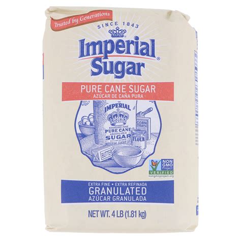 Imperial Sugar Pure Cane Extra Fine Granulated Sugar, 4 lbs | Central ...