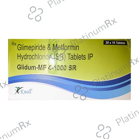 Buy Glidum MF 4/1000mg Tablet SR 10s Online: Uses, Side Effects and ...