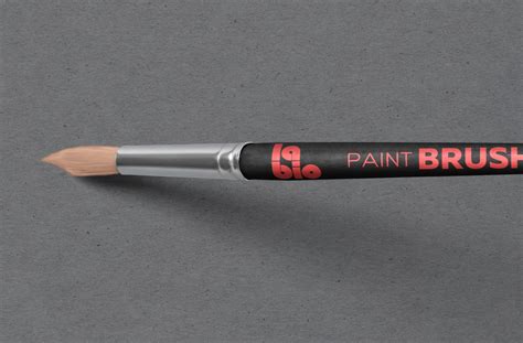 Side View Paint Brush Mockup – Customizable PSD | ZippyPixels