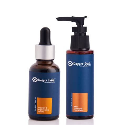 Dapper Dude Vitamin C Face Wash & Face Serum Daily Use Combo For Men ...