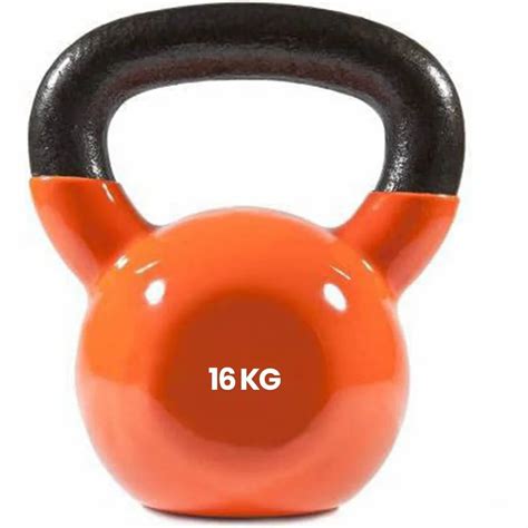 Gym Kettlebell - Vinyl Coated Solid Kettlebell for Gym Exercises, 12 kg ...