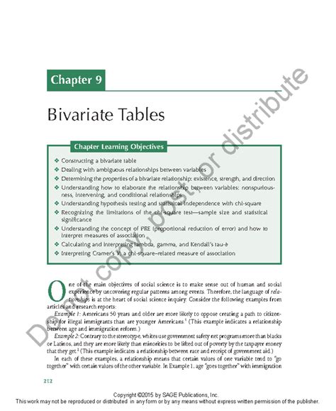 Bivariate Tables Analysis - ESSENTIALS OF SOCIAL STATISTICS - Studocu