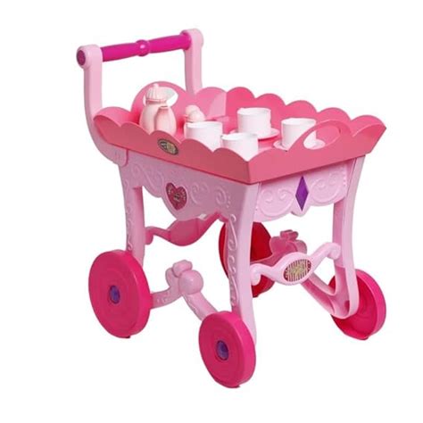 Buy Pepstter Tea Trolley 32 Pcs Set for Kids - Princess Serving Cart ...