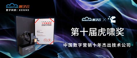 智子云荣获第10届虎啸奖中国数字营销十年杰出技术公司|智子云-AI为核心的云计算公司