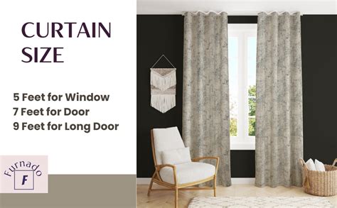 Buy FURNADO Premium Jacquard Fabric Room Darkening Texture Designer ...