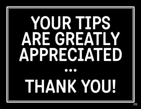 Tip Jar Signs - 12 FREE Printables | Printabulls