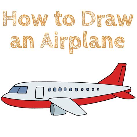 How to Draw an Airplane - How to Draw Easy