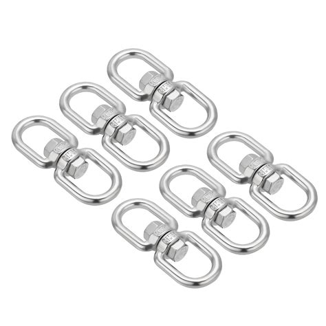 Uxcell Double Ended Swivel Eye Hook M4 Working Load 65kg/143 lbs 316 ...