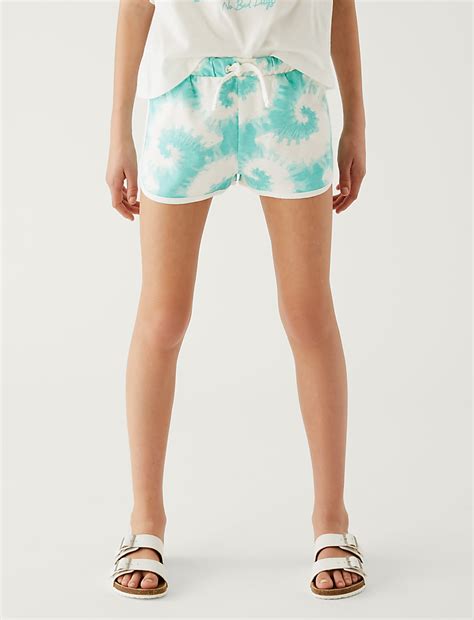 Buy Pure Cotton Tie Dye Shorts at Marks & Spencer