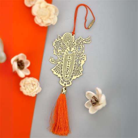 Shrinathji Hanging Accessories for Car rear view mirror Decor in Brass ...