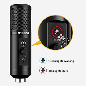 MAONO AU-PM422 Podcast Microphone with Zero Latency Monitoring, 192KHZ ...