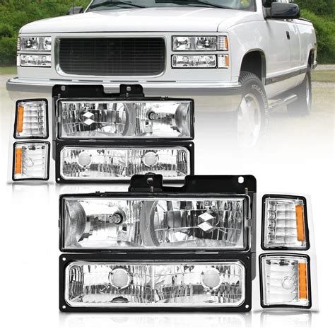 AS Headlights Assembly For 1994 1995 1996 1997 1998 Chevy Silverado ...