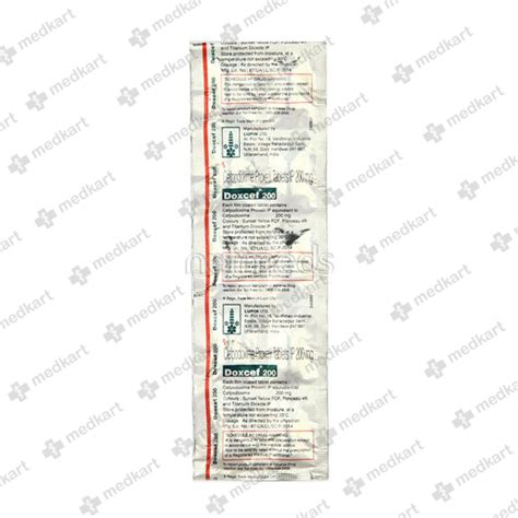 DOXCEF 200MG TABLET 10'S, Price, Composition & Generic Alternatives ...
