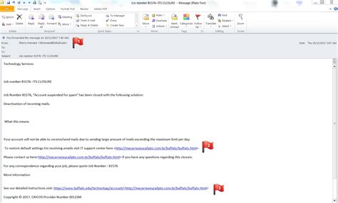UB Login Phish - Do not click 'Job number 81576- ITS CLOSURE' email 10 ...