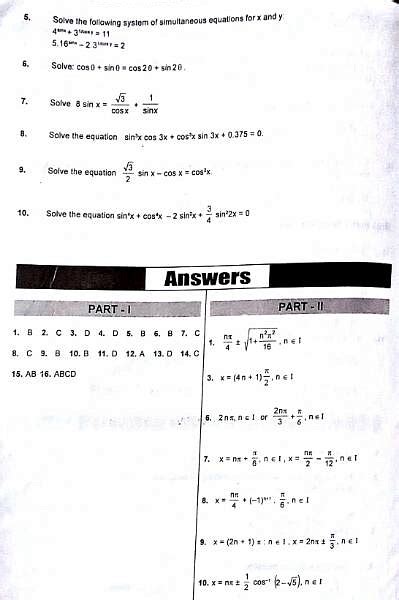 Trigonometric Equation RESONANCE by chandan Singh - Class 11 PDF Download