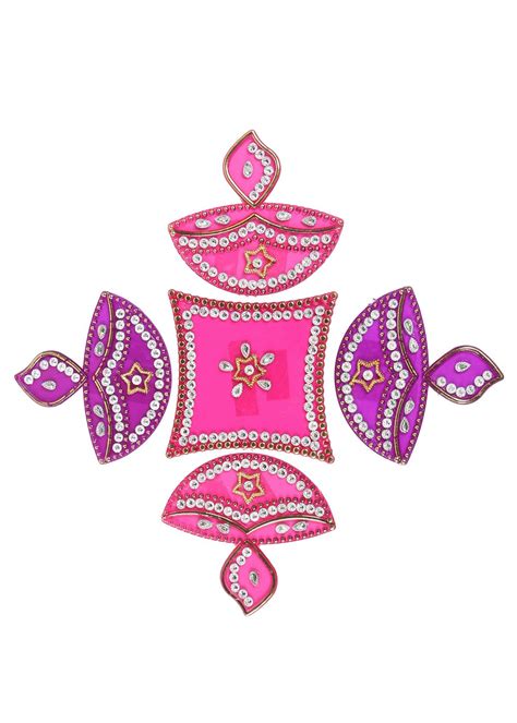 Get Colorful Designer Rangoli Stencils - Purple at ₹ 459 | LBB Shop