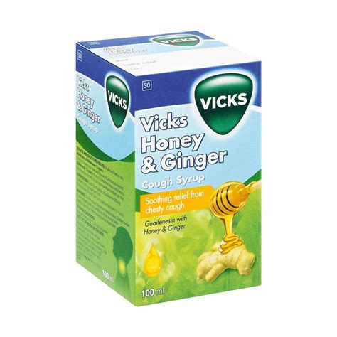 Vicks Honey & Ginger Cough Syrup 100ml - Maximed