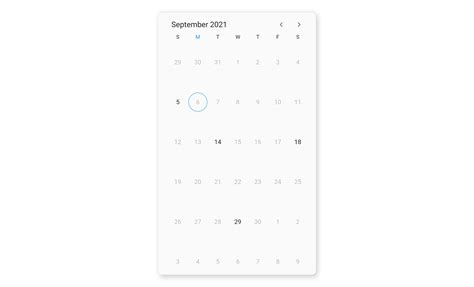 Date PICKER Flutter 的图像结果