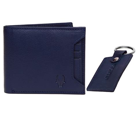 Buy WildHorn Men Blue Genuine Leather Wallet Gift Set Combo of Wallet ...