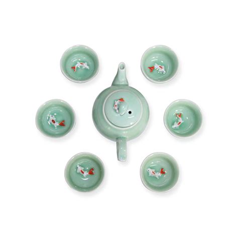 Buy FEIZEMAO Chinese Kung Fu Tea Set Hand Painted Porcelain(6 Cups with ...