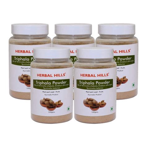 Herbal Hills Triphala Powder 100 gms Pack of 5 : Amazon.in: Health ...