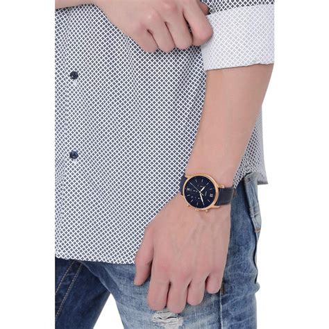 Buy Fossil Mens Neutra Chr Leather Analogue Watch - Fs5454I (Blue_Free ...