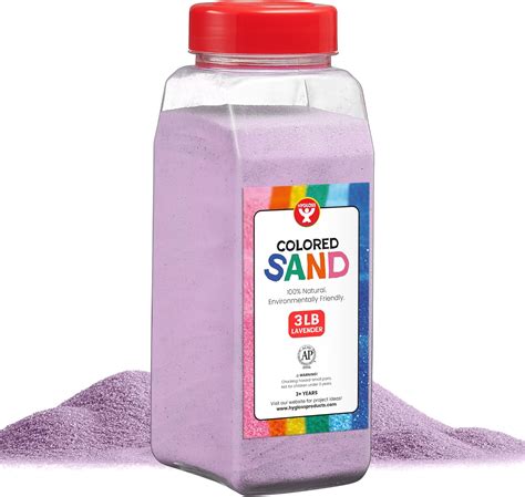 Amazon.com: Hygloss Colored Sand for Crafts – 3 lb Bottle, Lavender – Vibrant Colorful Fine ...