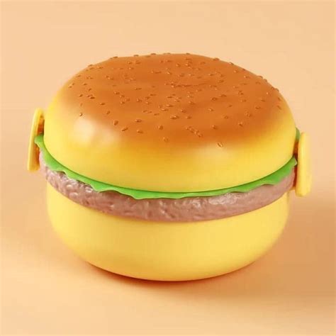 UK-0192 Burger Shape Lunch Box for Kids - School Tiffin Box for Boys ...