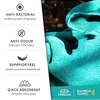Heelium Bamboo Towel Set (1 Bath & 1 Hand Towel Combo), 600 GSM, Super ...
