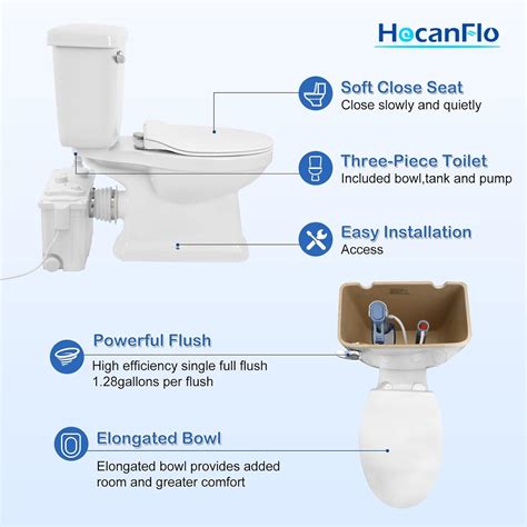 HOCANFLO Macerating Toilet with 500Watt Macerator Pump, India | Ubuy