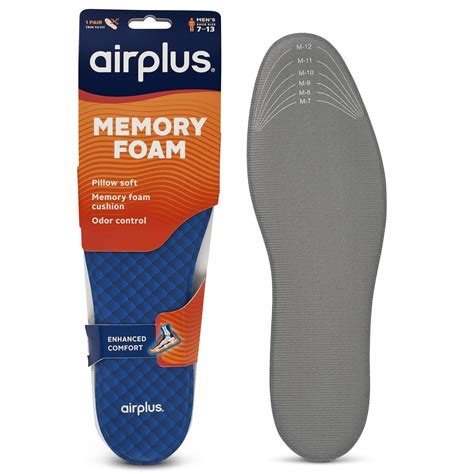Airplus Memory Comfort Shoe Insoles With Memory Foam For Pressure ...