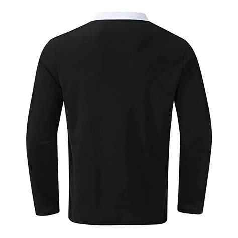 Long Sleeve Quarter Zip Polo // Black & White // Model 2 (XS) - Newvay ...