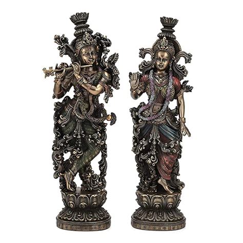 Soni Craft Bronze Radha Krishna Statues For Mandir Eternal Love ...