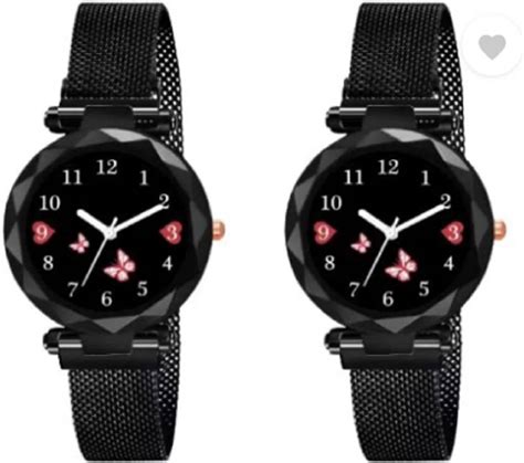KU Analog Watch - For Girls butter megnet_black black Analog Watch ...