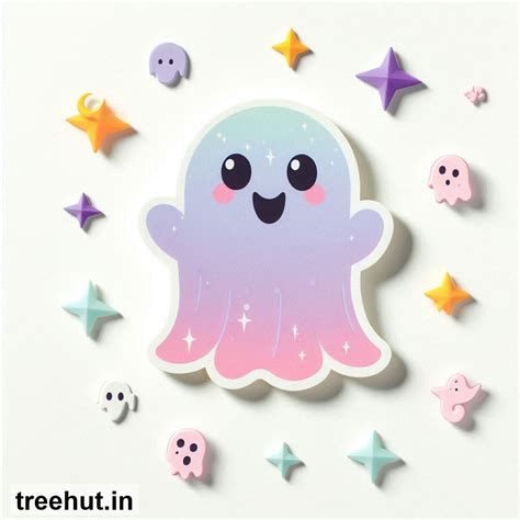 Free Halloween Ghost Sticker Cutout Printables for Halloween ...