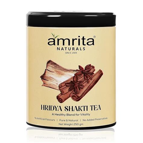 Amrita Naturals Hridya Shakti Herbal Tea | 100% Natural Ayurvedic Blend ...