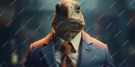 Premium AI Image | A turtle in a suit