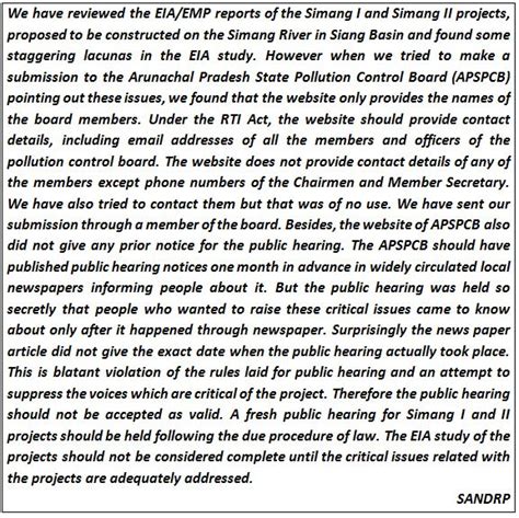 When EIAs Don’t Know River Lengths! Review of EIA/EMP of Simang I & II ...