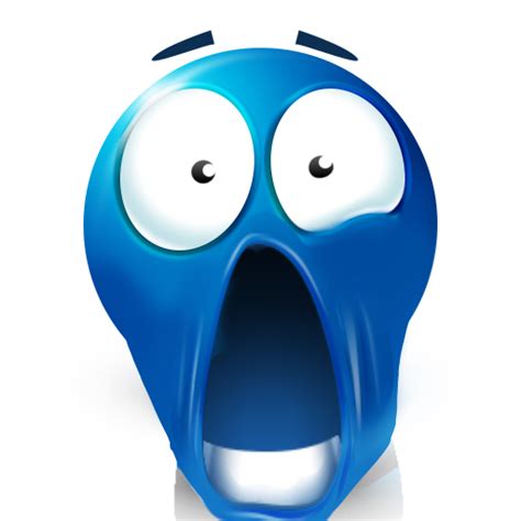 Shocked Blue Emoji