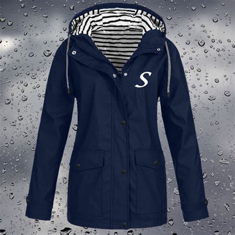 Dyfzdhu Waterproof Rain Jackets for Women With Hood Long Sleeve Outdoor ...