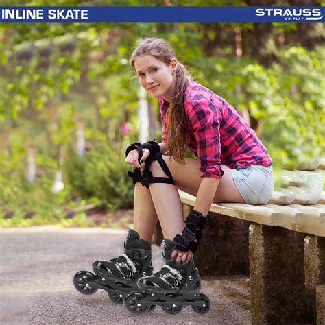 Buy STRAUSS Inline Skates: Adjustable Size with Wheels – StraussSport