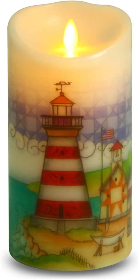 Buy Ksperway Flameless Wax Candles, Moving Wick LED Pillar Candle with ...