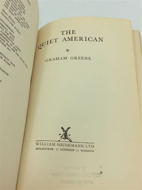 THE QUIET AMERICAN by Graham Greene: Fair Hardcover (1955) First ...