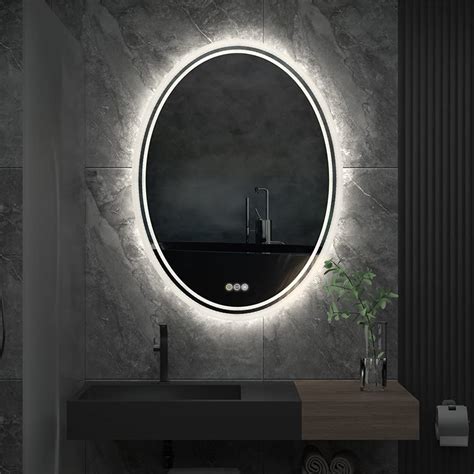 Buy LUVODI LED Bathroom Vanity Mirror: 600 x 800mm Oval Dimmable Wall ...