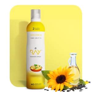 LB RAY Cooking Spray Sunflower Oil - Low-Calorie, 100% Oil Spray, No ...